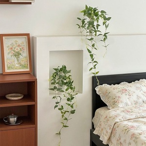 Lotus <b>Leaf</b> Hall Artificial Vine Greenery Less Than 30cm Plastic Hanging <b>Decor</b> For <b>Wall</b> Natural Style - Product Image 1