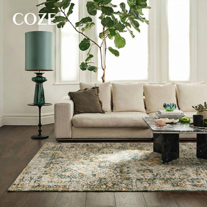 Tapis de salon et de chambre à coucher en laine tissée à la machine de style persan, écologique, antidérapant, adapté aux animaux domestiques, à poils moyens, taille personnalisée - Product Image 2