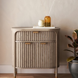 Table de chevet rétro artisanale de luxe, design traditionnel élégant, meuble de rangement en bois pour chambre à coucher, salon et décoration d'hôtel - Product Image 3