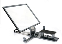 T16 Téléprompteur Mini Prompteur Portable 16 "avec Télécommande APP et Verre Optique Hauteur d'Objectif Réglable Capuche Amovible
