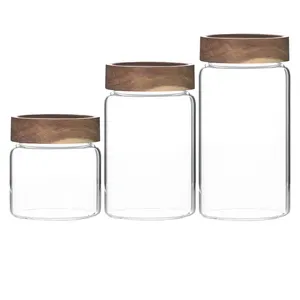 580 ML 330 ML Kín Container Thực Phẩm Bơ Đậu Phộng Mật Ong MứT ThủY Tinh Lưu Trữ Jar Bao Bì Với Nắp Đậy