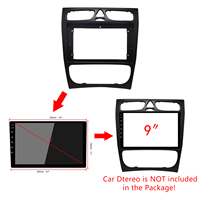 Cadre de panneau de façade en plastique de 9 pouces pour autoradio de voiture Mercedes-Benz Classe C, G, CLK, W203, 209, 463, 639, Vito, Viano - Accessoires intérieurs