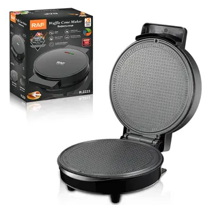 Nouveau moule électrique antiadhésif RAF pour gaufres et cornets de crème glacée, mini-appareil automatique pour gaufres et cornets - Product Image 1