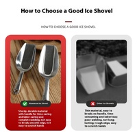 Cuillère à glace et pelle à nourriture en alliage d'aluminium durable pour accessoires de bar, plateaux à cocktails et à snacks, design moderne et épuré