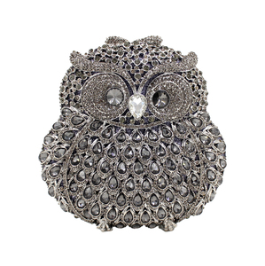 Women Owl Shaped Shoulder Bag Unique Rhinestones handbag Novelty Evening bag for Formal Dinner Music Festive - Product Image 2