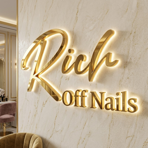 Enseigne <span class=keywords><strong>LED</strong></span> personnalisée pour logo d'entreprise, enseigne lumineuse murale pour devanture de magasin, restaurant - Product Image 1
