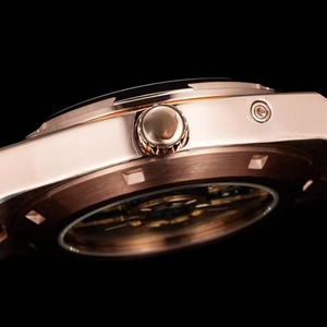 Montre pour homme de luxe édition boutique, de haute qualité, en or rose, bracelet en métal, surface blanche, automatique, mécanique, étanche, lumineuse, neuve - Product Image 4