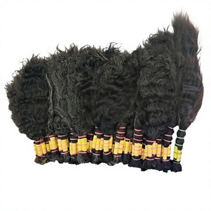 Cheveux vierges indiens bruts, 100 % naturels, à trame unique, noués en paquets – Toutes les couleurs, teintables, pointes pleines, en vrac, 3 pièces - Product Image 2