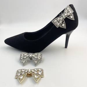 Shiwei Handmade Chất Lượng Cao Thời Trang Có Thể Tháo Rời Rhinestone Pha Lê Bền Thân Thiện Với Môi Clip Giày Cho Phụ Nữ Giày Cưới - Product Image 2
