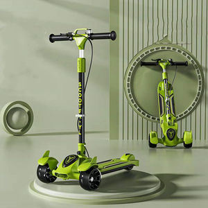 Nouveau style de scooter pour enfants de 3 à 12 ans, sports de plein air, garçon/fille, pliable avec trois roues à LED, musique, double pédale, scooter pour enfants - Product Image 4