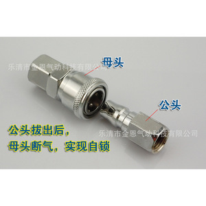 Pf Quick Coupling Pneumatic Connector Pf 20 30 40 Internal <b>Thread</b> Self Locking Type Stainless Steel Air <b>Tool</b> Accessory - Product Image 2