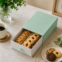 Boîte à biscuits personnalisée en carton écologique pour emporter, emballage pour boulangerie