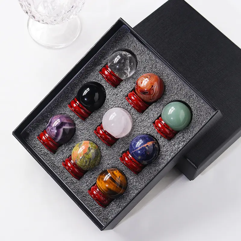 High Quality Custom Natural Healing Stone Spheres Balls Spiritual Quartz feng Shui Crystal sphere Balls for Decoration