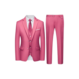 Costume d'affaires sur mesure pour homme grande taille, croisé ou simple boutonnage, 3 pièces, coupe ajustée, idéal pour mariage - Product Image 1