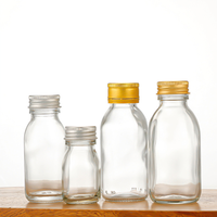 Flacon en verre transparent pour liquides buccaux de 30 ml et 60 ml, flacon pour peptides et protéines, flacon pour sirop médicinal, flacon en verre vide pour réactifs