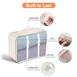 Custom Logo Travel <b>Suitcase</b> Storage <b>Bag</b> 9pcs Compression Organizers <b>Packing</b> Cubes Set Travel Luggage Organizer Storage <b>Bags</b> - Product Image 3
