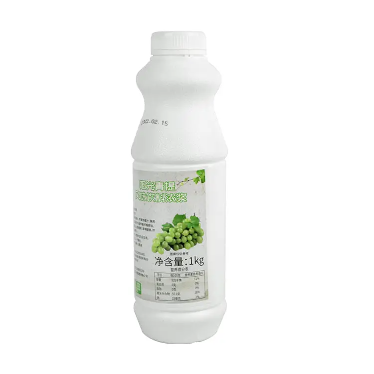 Yeni konsantre gül yeşil meyve suyu yeşil üzüm reçel yeşil suyu içecek püresi