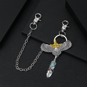 Punk Hip Hop Y2K Street Style Metal Iron Silver Cross <strong>Waist</strong> Pocket <strong>Chains</strong> Gothic Multi-layer Dice Pendant Jean Wallet <strong>Chains</strong> - Product Image 4