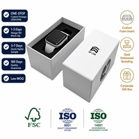 Boîte d'emballage coulissante en carton rigide personnalisée avec logo imprimé, recyclable, avec insert en mousse et dorure à chaud