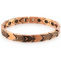 Bracelet magnétique thérapeutique pour homme en bronze rouge Cooper, style berbère, inspiré de la biologie, bracelet africain tendance
