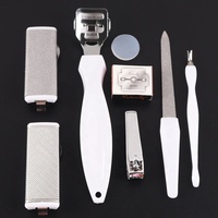 Cona – Kit de toilettage en métal de haute qualité, soins quotidiens, manucure, pédicure, Kit d'élimination des peaux mortes, 8 pièces