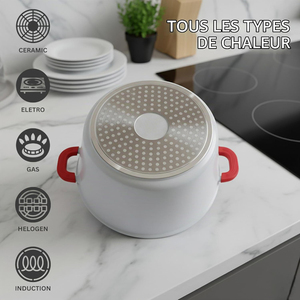 Casserole en céramique antiadhésive de haute qualité, style moderne, compatible induction, pour soupes et ragoûts, en fonte, grande marmite profonde - Product Image 6