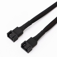 Câble d'extension mini 4 broches vers 4 broches et 3 broches pour ventilateur de refroidissement CPU PC, 27 cm de long, conducteur TC, en nylon, pour usage sur ordinateur de bureau, en stock