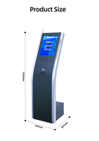 Système de gestion de file d'attente automatique Wintronix YC PD19 19 pouces à montage au sol pour banques/hôpitaux, distributeur de tickets, kiosque 10 points