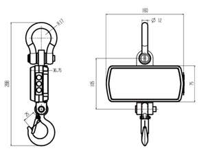 Balanza de grúa Bluetooth de precisión 100kg 500kg 1000kg 1T báscula de grúa de pantalla grande báscula colgante - Product Image 3