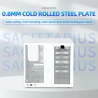 Sagittarius Mid-Tower Metall-NAS-Gehäuse 8-Bay Hot-Swap SATA-Backplane MicroATX-Server-Chassis ATX-Netzteil 4 PCIe Home-Server Lagerware