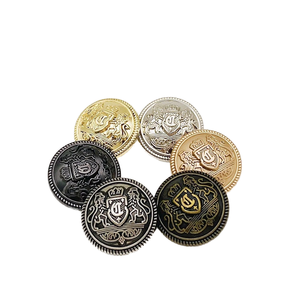 Металлические пуговицы из цинкового сплава с двойным львиным орнаментом, в британском стиле, модные винтажные, с тиснением, для темно-синих блейзеров и университетских костюмов - Product Image 2