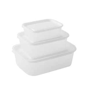 Food Storage <b>Container</b> Set Rectangle 301-500ML Stackable Clip-On Lid For Home Use - Product Image 5