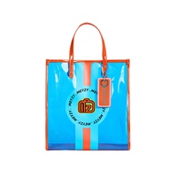 Sac fourre-tout personnalisable en PVC transparent, style bonbon, tendance, mignon, pour la plage et le shopping