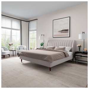 <span class=keywords><strong>Letto</strong></span> per Arredamento Camera da <span class=keywords><strong>Letto</strong></span> 160x200 in Legno Struttura <span class=keywords><strong>Letto</strong></span> con Testiera Imbottita Singolo, a Una Piazza e Mezza, Matrimoniale, Queen e King Size - Product Image 6