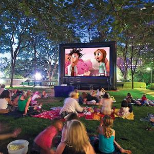 Théâtre extérieur gonflable commercial, cinéma de location portatif extérieur de projecteur avant et arrière de partie de famille - Product Image 1