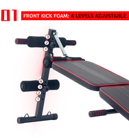 Banc de musculation pliable et réglable de haute qualité pour l'entraînement à domicile, banc de sit-up pour l'entraînement en intérieur