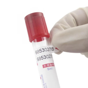 Tabung Pengumpul Darah Vakum Hewan Merah Berkualitas Tinggi Grosir 5ml Bahan Habis Pakai Laboratorium PP Tanpa Aditif Penggunaan Ternak CE - Product Image 5