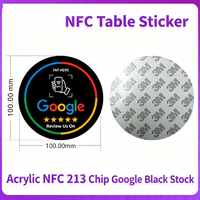 Carte de commentaires NFC pour clients professionnels, puce NFC213, panneau Google Review Tap avec code QR, plaque de table en acrylique