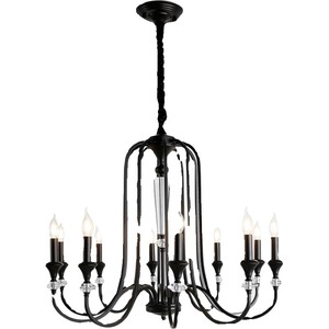 Jia Wenjun Chandelier Iron Black 6 <b>Lights</b> <b>Ceiling</b> <b>Light</b> For Living Room Bedroom Dining Room - Product Image 5