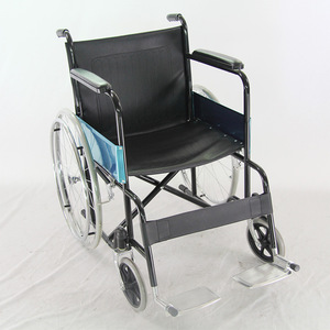 Fauteuil roulant manuel HJK-W809A léger, pliable, avec structure en fer, pour personnes âgées, usage médical. - Product Image 1