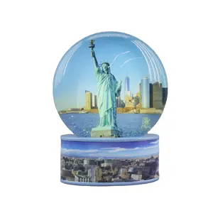 Picture Snowball Souvenir US City Building Water Snow Globe Different Sizes The Statue of Liberty Printing Souvenir