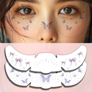 Autocollants de <span class=keywords><strong>tatouage</strong></span> de visage de taches de rousseur enchantées-Maquillage temporaire de paillettes imperméables pour les fêtes de Noël - Product Image 4