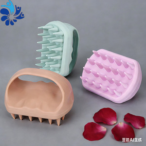 แปรงแชมพูซิลิโคนหัวสี่เหลี่ยมสำหรับการนวดศีรษะเพื่อการผ่อนคลาย - Product Image 2