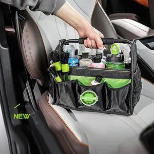 Foldable Detailing Bag with Polisher Carry Bag Car Cleaning Trunk Large Detail Organizer for Auto Detailing Supplies Storage