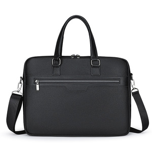 Sac pour ordinateur portable en cuir PU imperméable, mallette d'affaires, sac de voyage durable, sac bandoulière pour homme, mallette de luxe multifonction, sac fin - Product Image 3