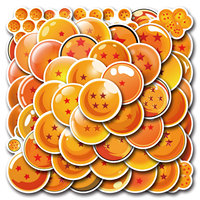 50 autocollants en vinyle amovibles et imperméables pour les fans d'anime Dragon DBZ, pour la décoration d'ordinateurs portables, de guitares et de skateboards