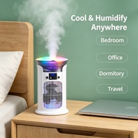 Ventilateur brumisateur portable YULU pour camping en extérieur, avec écran LED, pour patio et pique-nique estival