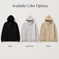 Blouson à capuche grande taille pour homme, sweat-shirt surdimensionné à boutons et fermeture éclair, 400G, manches longues, streetwear décontracté, prêt pour la vente en gros