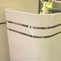 Mini bureau de réception moderne en MDF blanc, écologique, pour bureau, école, salle de sport et usage extérieur - Mobilier commercial, finition peinture cuite