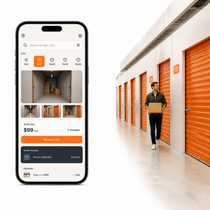 Application de location de stockage personnalisée pour iOS et Android avec disponibilité des unités, réservation <span class=keywords><strong>en</strong></span> <span class=keywords><strong>ligne</strong></span> et paiement régulier LionCreate - Product Image 1